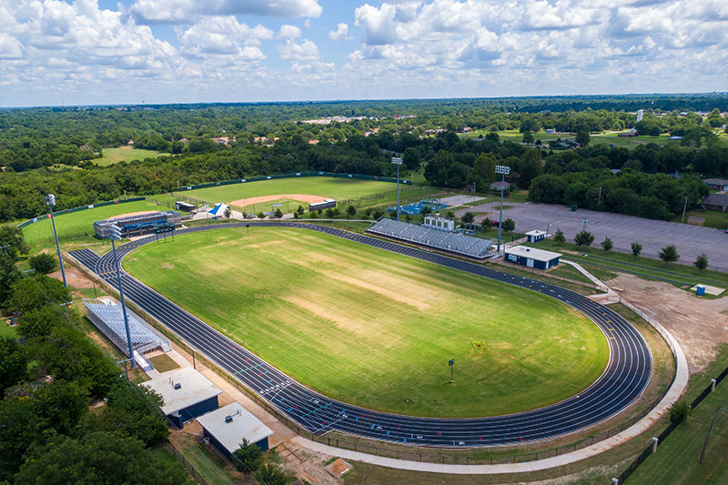 The new track at Star Spencer Mid-High School in Oklahoma City Public Schools