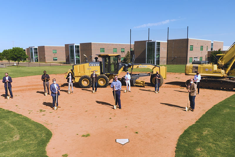 Fields & Futures blog image of ground breaking ceremony at Lopez Foods Sports Complex at U.S. Grant High School