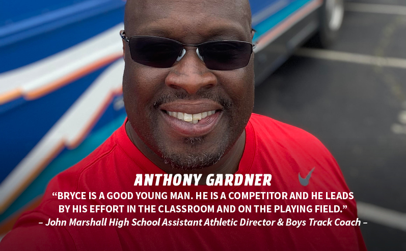 Fields & Futures Track & Field State Champions blog post story image of John Marshall High School Track Coach Anthony Gardner