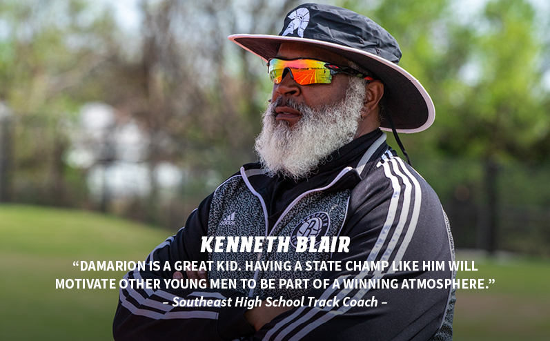 Fields & Futures Track & Field State Champions blog post story image of Southeast High School Track Coach Kenneth Blair