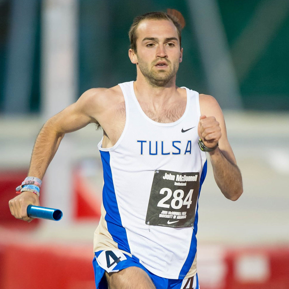 Simon Greiner running for the University of Tulsa