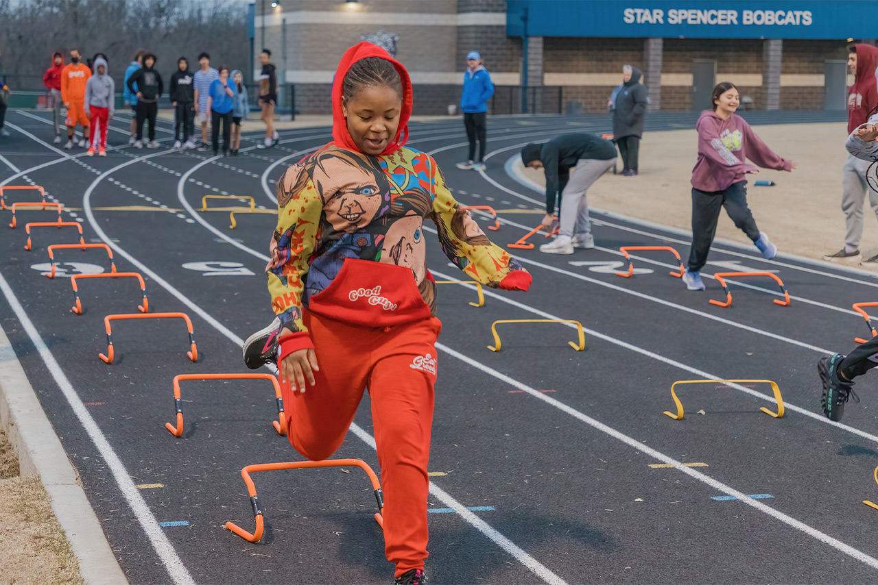 Fields & Futures 2023 Simon Greiner Program OKCPS Middle School Track Clinic blog gallery image