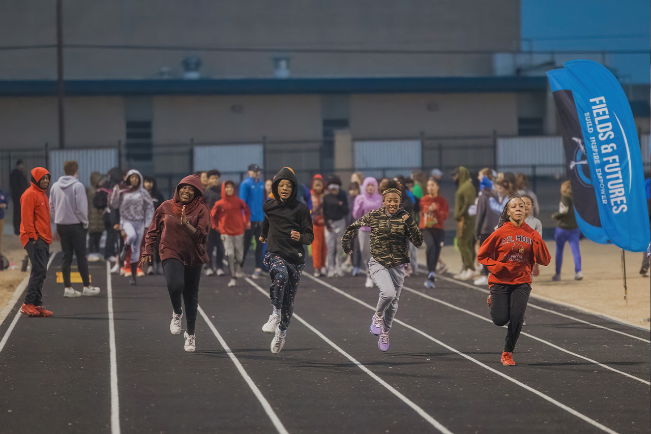 Fields & Futures 2023 Simon Greiner Program OKCPS Middle School Track Clinic blog gallery image