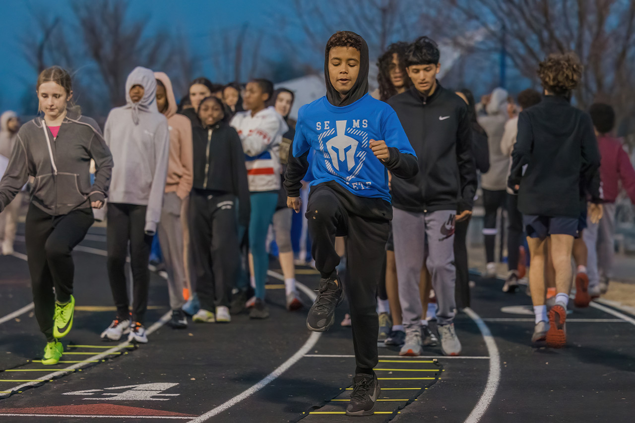 Fields & Futures 2023 Simon Greiner Program OKCPS Middle School Track Clinic blog gallery image