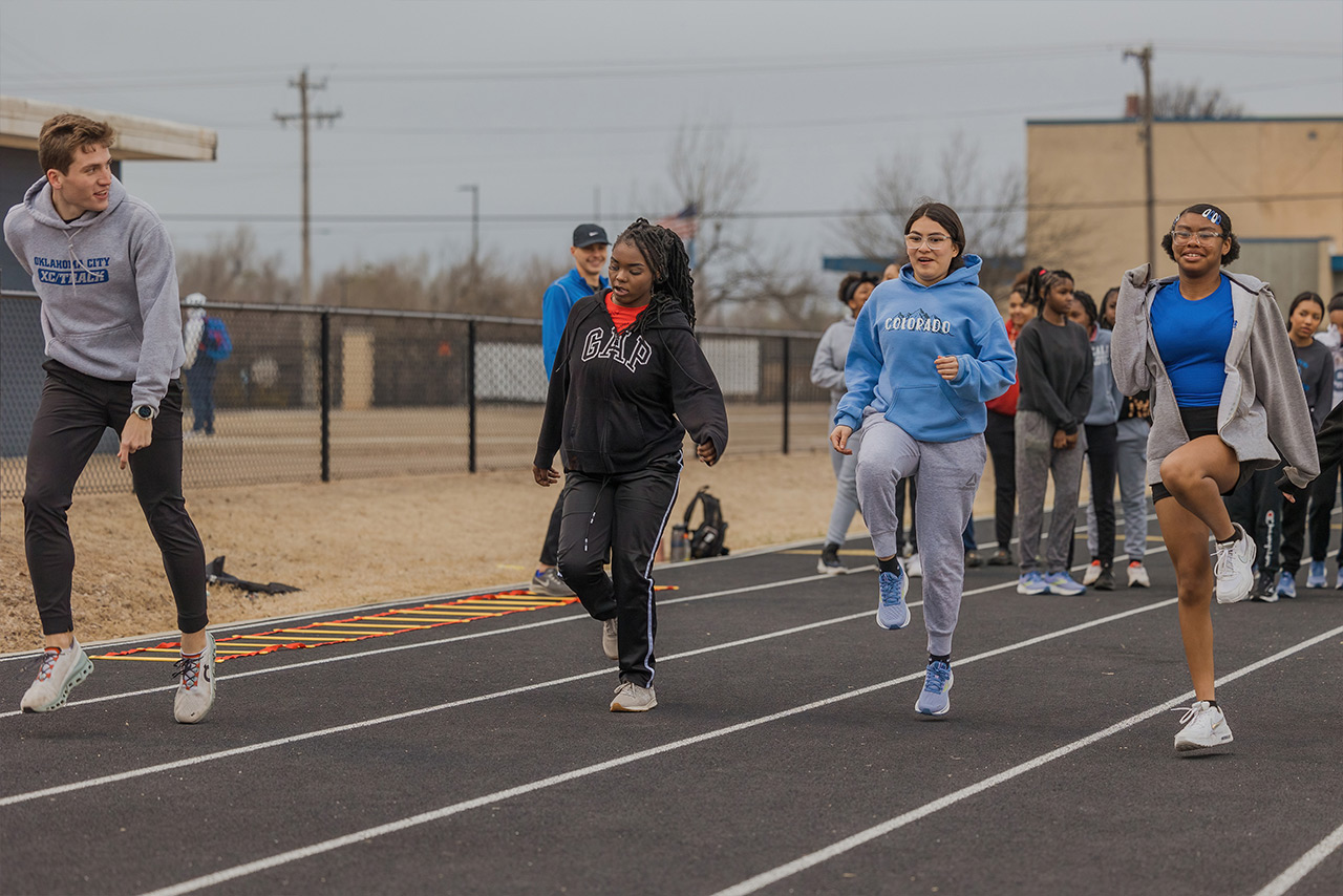 Fields & Futures 2023 Simon Greiner Program OKCPS Middle School Track Clinic blog gallery image