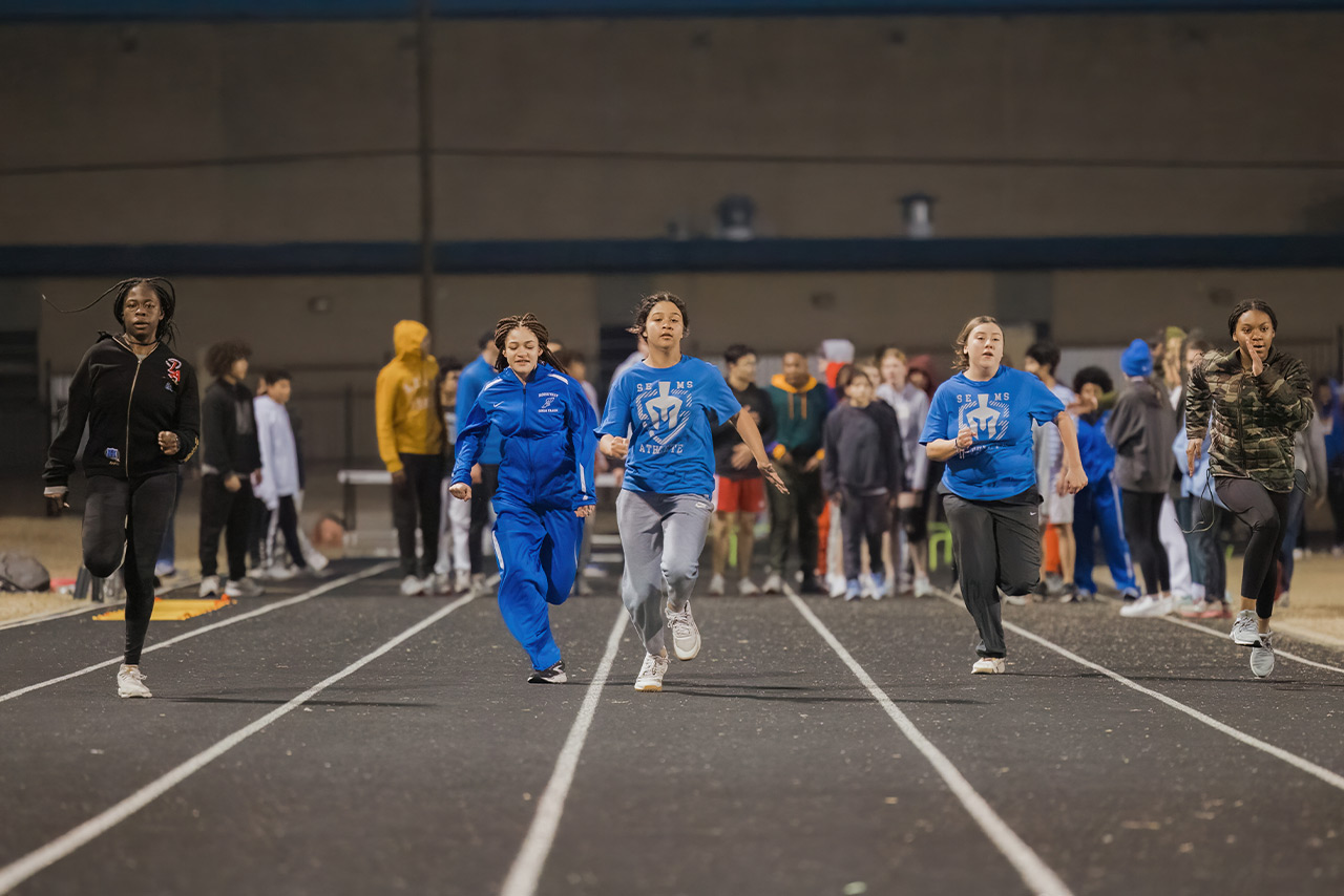 Fields & Futures 2023 Simon Greiner Program OKCPS Middle School Track Clinic blog gallery image