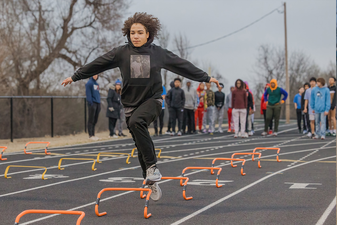 Fields & Futures 2023 Simon Greiner Program OKCPS Middle School Track Clinic blog gallery image