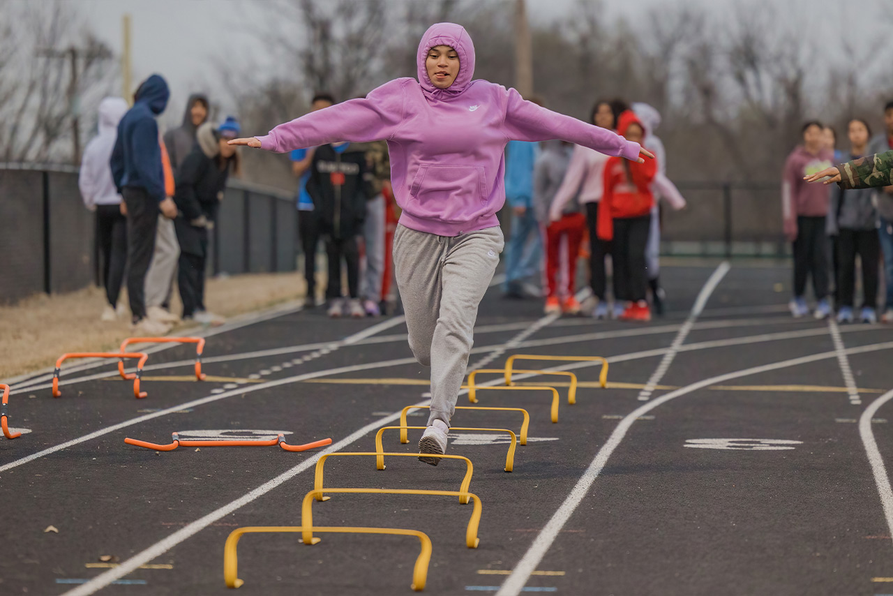 Fields & Futures 2023 Simon Greiner Program OKCPS Middle School Track Clinic blog gallery image