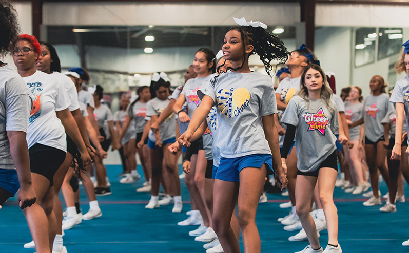 Fields & Futures Blog OKCPS Cheer Clinic Trae Young Family Foundation story image